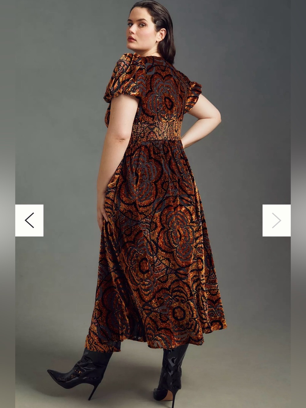 Anthropologie Catalina Burnout Velvet Dress - Picture 3 of 7